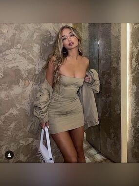House of CB | Dresses | House Of Cb Tianna Ivory Ruffle Corset Dress Nwt |  Poshmark